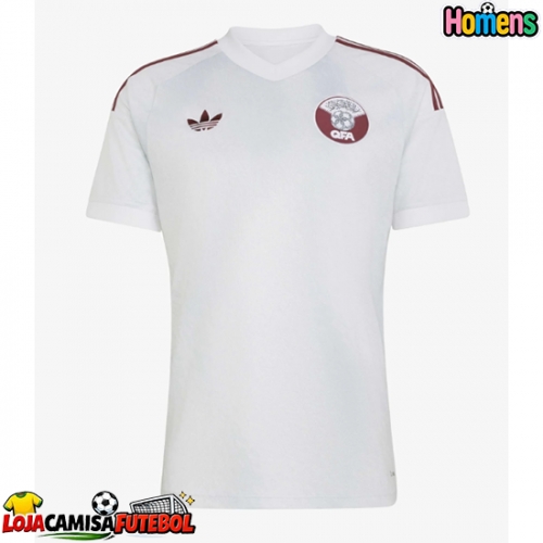 Camisa de Futebol Catar Equipamento Secundário Mundo 2026 Manga Curta